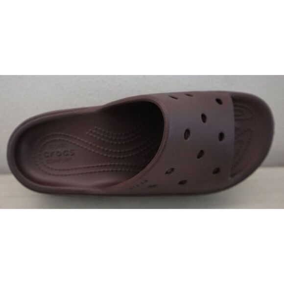 CROCS  Unisex Men's Sz 6 Women's Sz 8 Mocha Brown Stomp Slide Sandals Clogs - Picture 6 of 8
